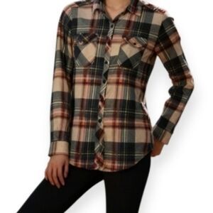 Just Be Plaid Button-Up Shirt